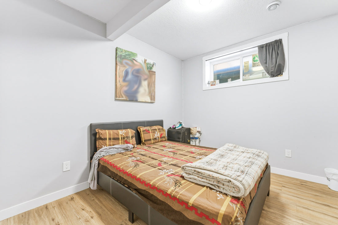 Finished basement bedroom in a Calgary home