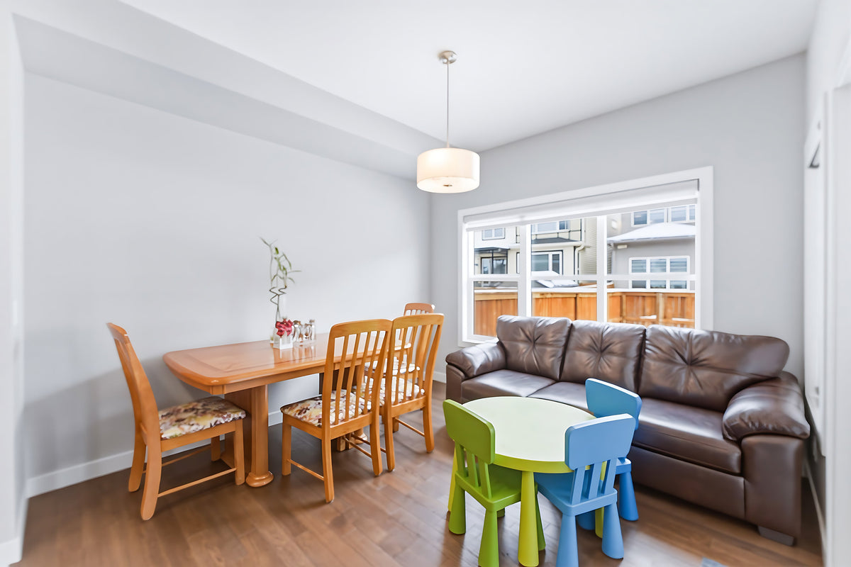 Open living and dining space in a Calgary detached home