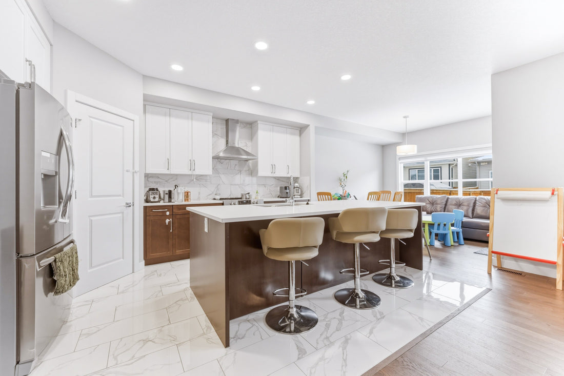 Kitchen inspection during a Calgary home showing