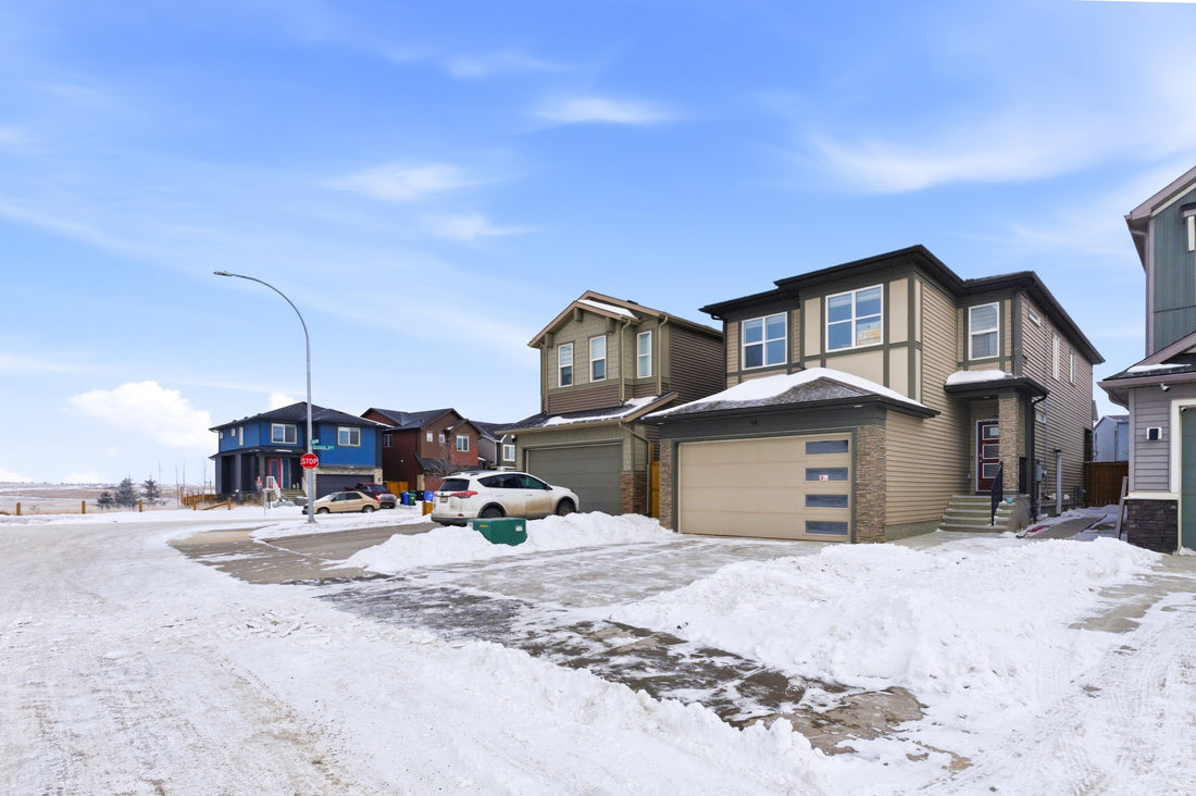 Detached homes on a residential street in southeast Calgary